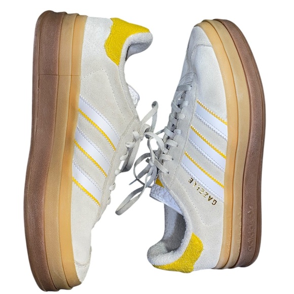 Adidas Gazelle Bold W Womens 8 Grey/Gold - Picture 5 of 9